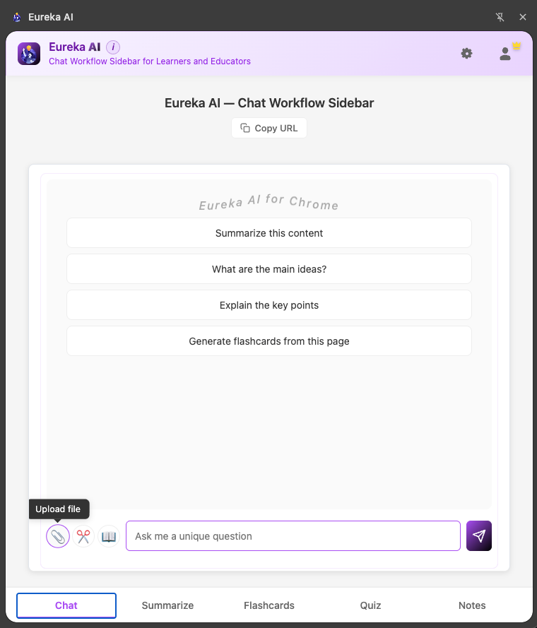 Eureka AI Learning Sidebar